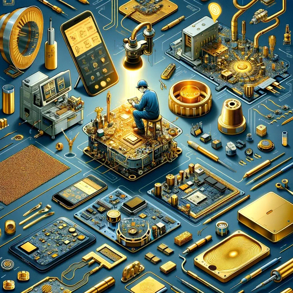 Zlato v elektronice a elektrotechnice